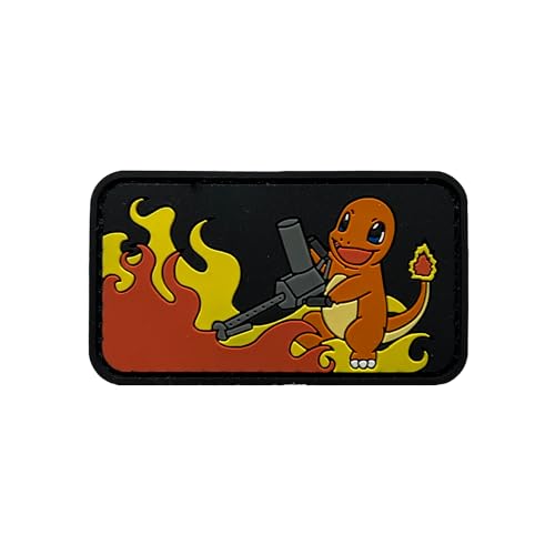 Fire Lizard mit Flammenwerfer PVC Moral Patch von Saspatch