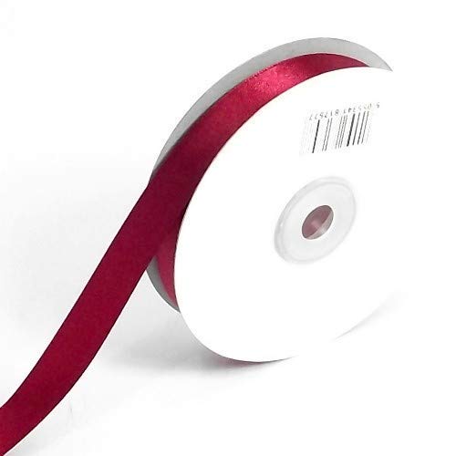 1 Rolle Doppelseitiges Geschenkband aus Satin, Burgunderfarben, Auswahl aus 3 mm, 10 mm, 16 mm, Breite 25 mm, rot, 16mm x 25M von Satin Ribbon