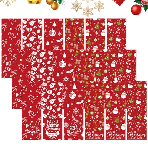 Satiskid 60 Stück Frohe Weihnachten Aufkleber, rotes Rechteck Siegel Aufkleber, Geschenkpapier Dekorationen für Weihnachten Neujahr, selbstklebende Geschenkanhänger Aufkleber, Xmas Holiday Aufkleber von Satiskid