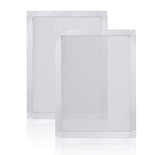 Siebdruckrahmen aus Aluminium mit 43T/110 weißem Netz, für Siebdruck, 25,4 x 35,6 cm, 2 Stück Siebdruckrahmen aus Aluminium mit 43T/110 weißem Netz, für Siebdruck, 25,4 x 35,6 cm, 2 Stück von Sattie