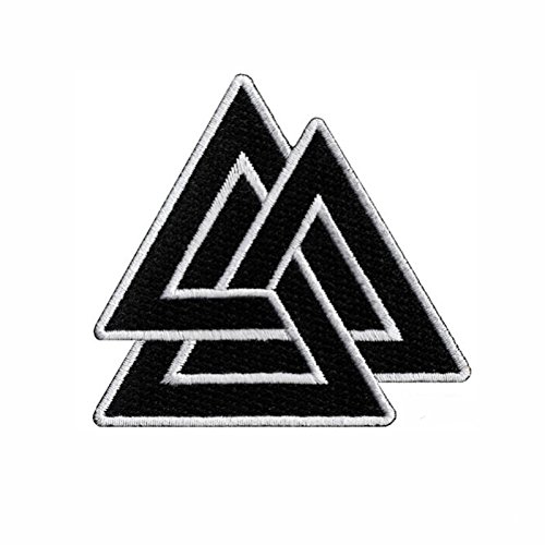 Valknut Viking Wikinger Nähen Einer Bestickt Eisen auf Patch von Sattie