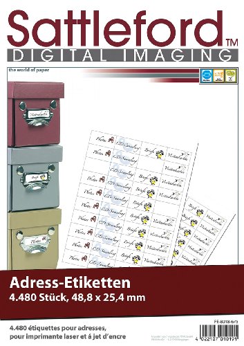 Sattleford Flaschenetiketten: 1000 Adress-Etiketten 99,1 x 57 mm für Laser/Inkjet (Etiketten für Drucker, Adress Etiketten Drucker, Druckerpapier) von Sattleford