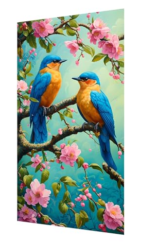 5D Diamond Painting Blume Diamond Painting Erwachsene groß xxl 120x60cm, Vogel Diamant Painting Set für Erwachsene Kinder, DIY Vollbohrer Diamanten Malerei Stickerei Zubehör Set, Home Dekor P-697 von Saweefog