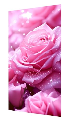 5D Diamond Painting Blume Diamond Painting Erwachsene groß xxl 80x40cm, Rose Diamant Painting Set für Erwachsene Kinder, DIY Vollbohrer Diamanten Malerei Stickerei Zubehör Set, Home Dekor P-695 von Saweefog