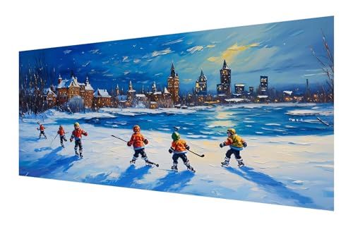 5D Diamond Painting Ski Diamond Painting Erwachsene groß xxl 40x80cm, Athlet Diamant Painting Set für Erwachsene Kinder, DIY Vollbohrer Diamanten Malerei Stickerei Zubehör Set, Home Dekor P-218 von Saweefog