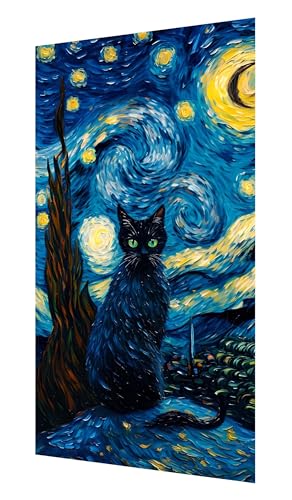 5D Diamond Painting Sternenhimmel Diamond Painting Erwachsene groß 40x80cm, Katze Diamant Painting Set für Erwachsene Kinder, DIY Vollbohrer Diamanten Malerei Stickerei Zubehör Set, Home Dekor P-453 von Saweefog