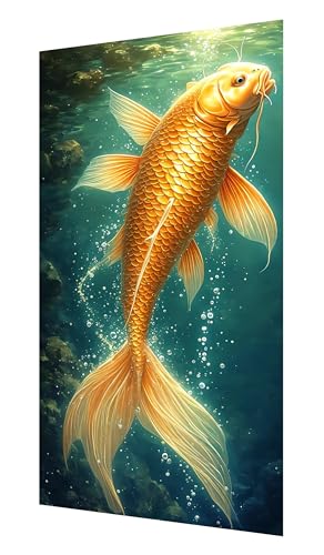 5D Diamond Painting Tier Diamond Painting Erwachsene groß xxl 120x60cm, Goldfisch Diamant Painting Set für Erwachsene Kinder, DIY Vollbohrer Diamanten Malerei Stickerei Zubehör Set, Home Dekor P-567 von Saweefog