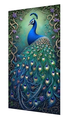 5D Diamond Painting Tier Diamond Painting Erwachsene groß xxl 120x60cm, Pfau Diamant Painting Set für Erwachsene Kinder, DIY Vollbohrer Diamanten Malerei Stickerei Zubehör Set, Home Dekor P-569 von Saweefog