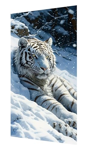 5D Diamond Painting Tier Diamond Painting Erwachsene groß xxl 120x60cm, Tiger Diamant Painting Set für Erwachsene Kinder, DIY Vollbohrer Diamanten Malerei Stickerei Zubehör Set, Home Dekor P-573 von Saweefog