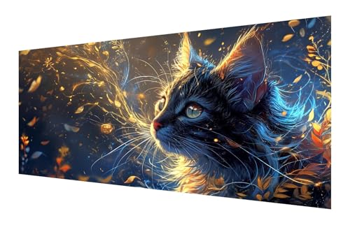 5D Diamond Painting Tier Diamond Painting Erwachsene groß xxl 40x80cm,Katze Diamant Painting Set für Erwachsene Kinder,DIY Vollbohrer Diamanten Malerei Stickerei Zubehör Set,Home Dekor Geschenk P-81 von Saweefog