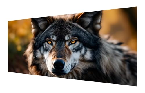 5D Diamond Painting Tier Diamond Painting Erwachsene groß xxl 90x180cm,Wolf Diamant Painting Set für Erwachsene Kinder,DIY Vollbohrer Diamanten Malerei Stickerei Zubehör Set,Home Dekor Geschenk P-71 von Saweefog