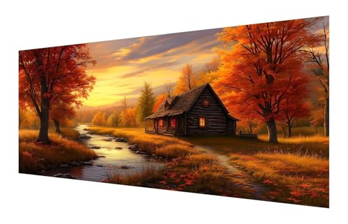 5D Diamond Painting Wald Diamond Painting Erwachsene groß xxl 40x80cm, Kabine Diamant Painting Set für Erwachsene Kinder, DIY Vollbohrer Diamanten Malerei Stickerei Zubehör Set, Home Dekor P-402 von Saweefog