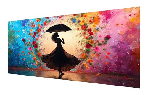 Diamond Painting Erwachsene, 5D Blume Diamond Painting Groß XXL 110x55cm, DIY Vollbohrer Diamant Painting Bilder Mädchen Malen nach Zahlen, für Wohnzimmer Schlafzimmer Wanddeko, Geschenk Mädchen P-703 von Saweefog