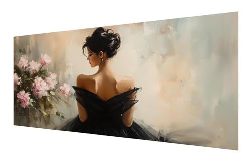 Diamond Painting Erwachsene, 5D Blume Diamond Painting Groß XXL 35x70cm, DIY Vollbohrer Diamant Painting Bilder Frau Malen nach Zahlen, für Wohnzimmer Schlafzimmer Wanddeko, Geschenk Mädchen P-203 von Saweefog