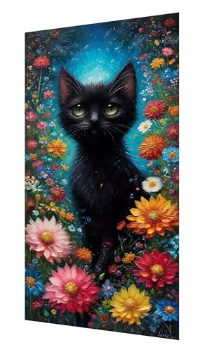 Diamond Painting Erwachsene, 5D Blume Diamond Painting Groß XXL 70x35cm, DIY Vollbohrer Diamant Painting Bilder Katze Malen nach Zahlen, für Wohnzimmer Schlafzimmer Wanddeko, Geschenk Mädchen P-690 von Saweefog