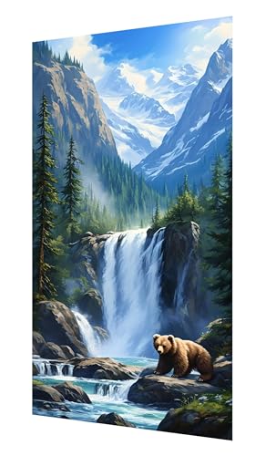 Diamond Painting Erwachsene, 5D Fallen Diamond Painting Groß XXL 55x110cm, DIY Vollbohrer Diamant Painting Bilder Landschaft Malen nach Zahlen, für Wohnzimmer Schlafzimmer Wanddeko, Geschenk P-379 von Saweefog