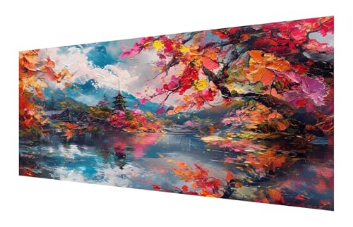 Diamond Painting Erwachsene, 5D Japan Diamond Painting Groß XXL 55x110cm, DIY Vollbohrer Diamant Painting Bilder Landschaft Malen nach Zahlen,, Wohnzimmer Schlafzimmer Wanddeko, Geschenk Mädchen P-391 von Saweefog