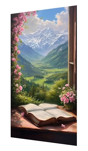 Diamond Painting Erwachsene, 5D Landschaft Diamond Painting Groß XXL 35x70cm, DIY Vollbohrer Diamant Painting Bilder Fenster Malen nach Zahlen, für Wohnzimmer Schlafzimmer Wanddeko, Geschenk P-118 von Saweefog