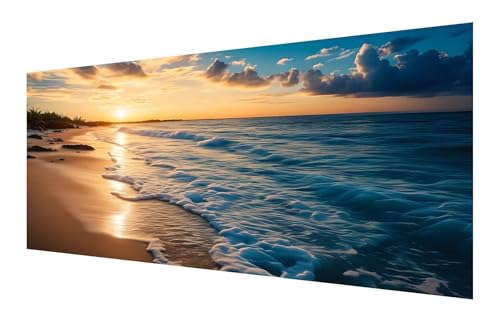 Diamond Painting Erwachsene, 5D Sonnenuntergang Diamond Painting Groß XXL 35x70cm, DIY Vollbohrer Diamant Painting Bilder Wellen Malen nach Zahlen, für Wohnzimmer Schlafzimmer Wanddeko Geschenk P-394 von Saweefog