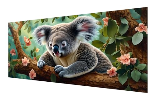 Diamond Painting Erwachsene, 5D Tier Diamond Painting Groß XXL 110x55cm, DIY Vollbohrer Diamant Painting Bilder Koala Malen nach Zahlen, für Wohnzimmer Schlafzimmer Wanddeko, Geschenk Mädchen P-568 von Saweefog