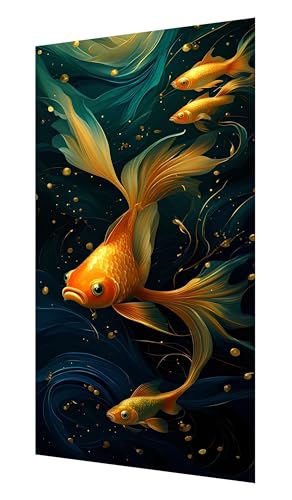 Diamond Painting Erwachsene, 5D Tier Diamond Painting Groß XXL 35x70cm, DIY Vollbohrer Diamant Painting Bilder Fisch Malen nach Zahlen, für Wohnzimmer Schlafzimmer Wanddeko, Geschenk Mädchen P-106 von Saweefog