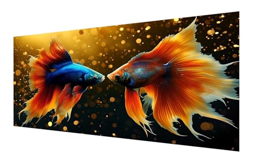 Diamond Painting Erwachsene, 5D Tier Diamond Painting Groß XXL 35x70cm, DIY Vollbohrer Diamant Painting Bilder Goldfisch Malen nach Zahlen, für Wohnzimmer Schlafzimmer Wanddeko, Geschenk Mädchen P-66 von Saweefog