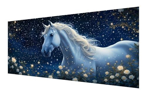 Diamond Painting Erwachsene, 5D Tier Diamond Painting Groß XXL 35x70cm, DIY Vollbohrer Diamant Painting Bilder Pferd Malen nach Zahlen, für Wohnzimmer Schlafzimmer Wanddeko, Geschenk Mädchen P-77 von Saweefog