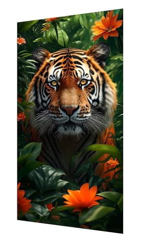 Diamond Painting Erwachsene, 5D Tier Diamond Painting Groß XXL 70x35cm, DIY Vollbohrer Diamant Painting Bilder Tiger Malen nach Zahlen, für Wohnzimmer Schlafzimmer Wanddeko, Geschenk Mädchen P-572 von Saweefog