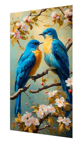 Diamond Painting Erwachsene, 5D Vogel Diamond Painting Groß XXL 80x160cm, DIY Vollbohrer Diamant Painting Bilder Blume Malen nach Zahlen, für Wohnzimmer Schlafzimmer Wanddeko, Geschenk Mädchen P-363 von Saweefog