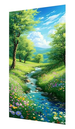 Diamond Painting Erwachsene, 5D Wald Diamond Painting Groß XXL 55x110cm, DIY Vollbohrer Diamant Painting Bilder Blume Malen nach Zahlen, für Wohnzimmer Schlafzimmer Wanddeko, Geschenk Mädchen P-396 von Saweefog