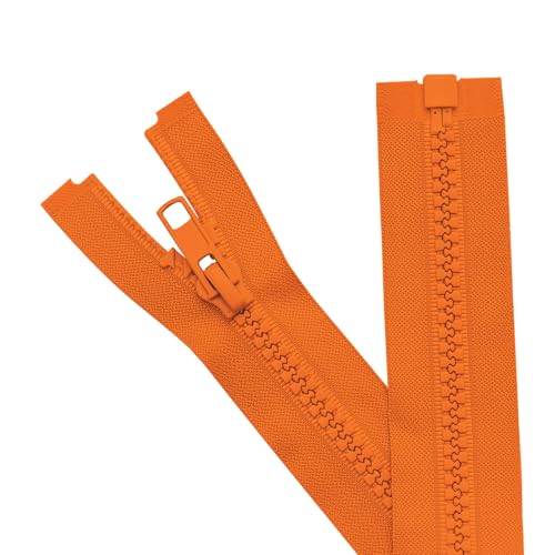 Sawoake 2 Stück #5 13 cm Trennende Jacke Reißverschlüsse für Nähen Mäntel Jacke Reißverschluss orange geformte Kunststoff Reißverschlüsse Bulk Tailor DIY Nähwerkzeuge für Kleidungsstück/Taschen von Sawoake