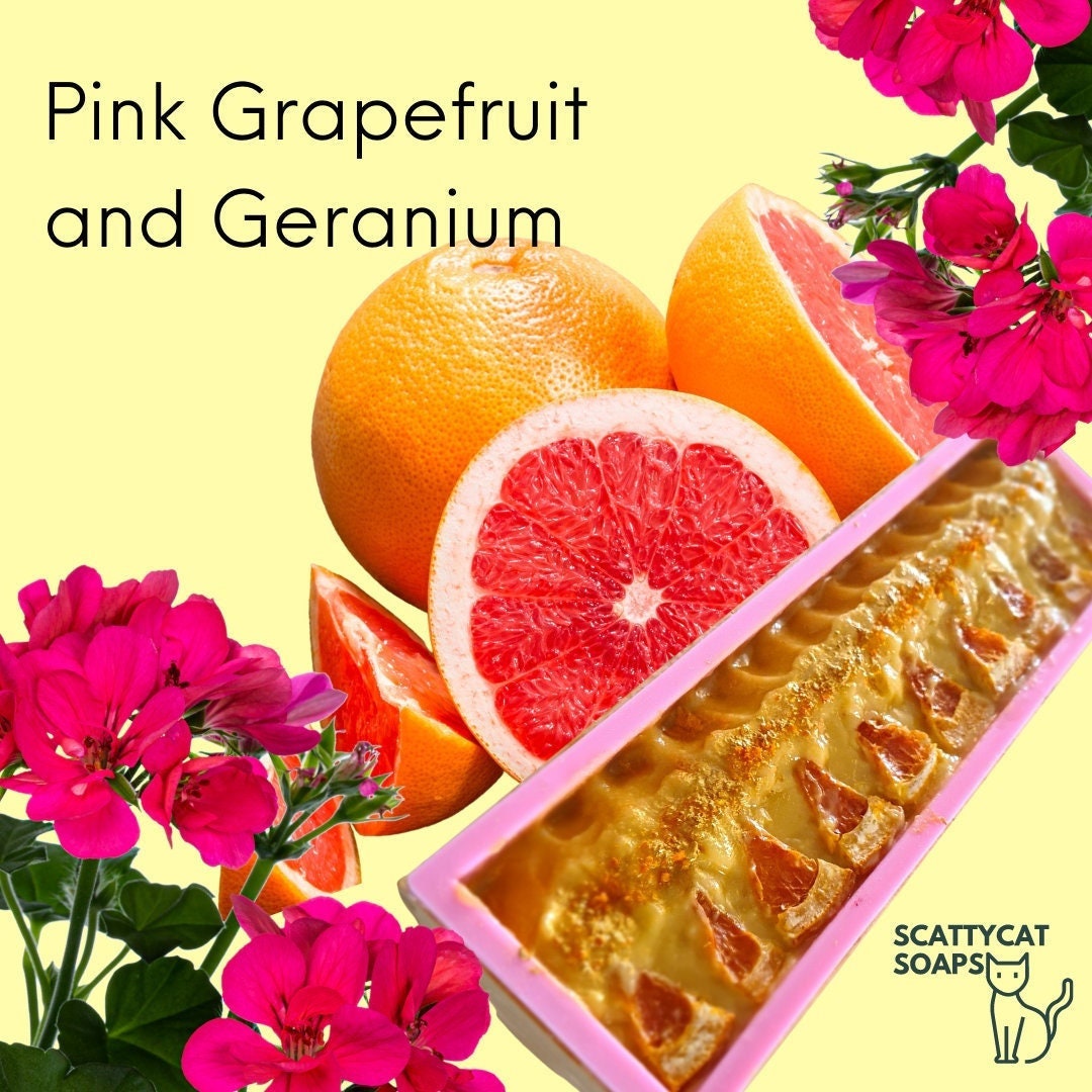 Pink Grapefruit Und Geranie Seife von ScattycatSoaps