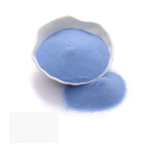 Scentoria Kerzensand 500g, Kerzensand mit Docht, Kerzenwachs Granulat mit 17 Dochte 6 cm, Wachsgranulat für Kerzen, Kerzen Sand, Kerzengranulat für die DIY Kerzenherstellung (Blau) von Scentoria