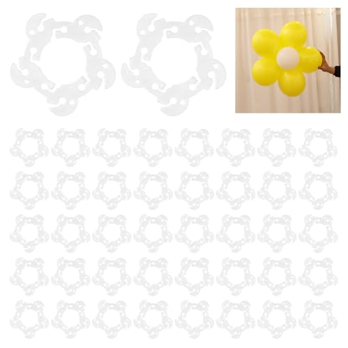 Scettar 100 Stück Ballon Clip Halter, Wiederverwendbare Ballonverschlüsse, Luftballon Bogen Ballon Girlande Anschluss für Party, Hochzeit, Geburtstag von Scettar