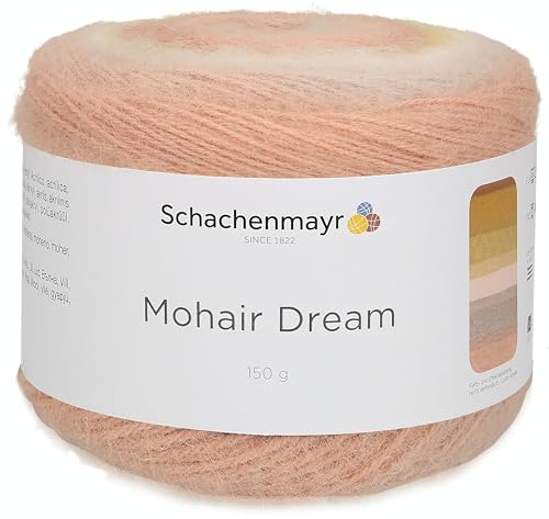 Schachenmayr/theofeel Mohair Dream color 81, Bobbel Farbverlaufswolle mit Mohair zum Stricken oder Häkeln, 9807597-00081, Pastel Color, 150g von Schachenmayr since 1822