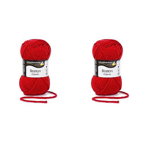 Schachenmayr Boston, 50G weinrot Handstrickgarne (Packung mit 2) von Schachenmayr since 1822