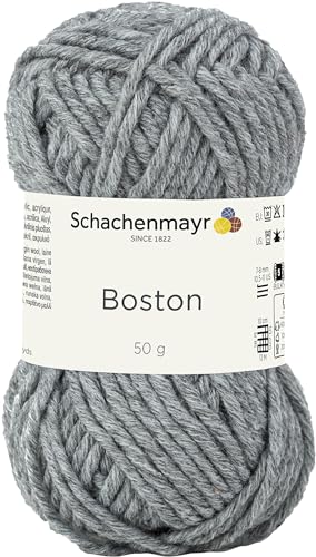 Schachenmayr Boston, 50G mittelgrau meliert Handstrickgarne von Schachenmayr since 1822