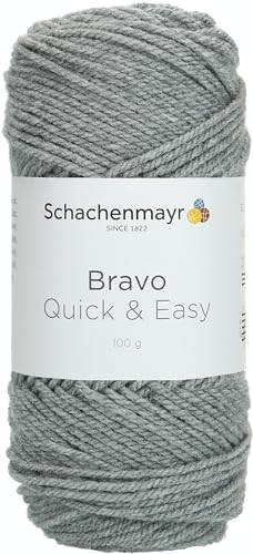 Schachenmayr Bravo Quick&Easy, 100G hellgrau meliert Handstrickgarne von Schachenmayr since 1822