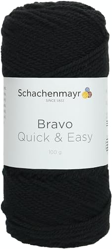 Schachenmayr Bravo Quick&Easy, 100G schwarz Handstrickgarne von Schachenmayr since 1822