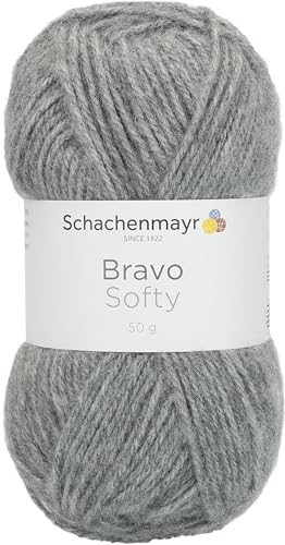 Schachenmayr Bravo Softy, 50G hellgrau meliert Handstrickgarne von Schachenmayr since 1822