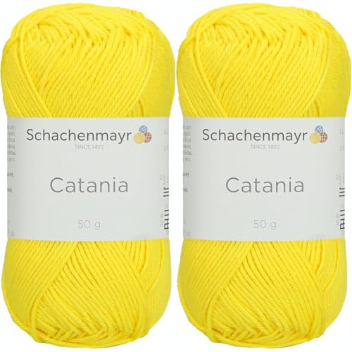 Schachenmayr Catania, 50G neon Yellow Handstrickgarne (Packung mit 2) von Schachenmayr since 1822