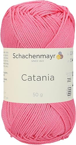 Schachenmayr 9801210-00225 Handstrickgarn, 100% Baumwolle, pink, 11,5 x 5,2 x 6 cm, 50 von Schachenmayr since 1822