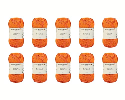 Schachenmayr Catania, 10Er Pack orange Handstrickgarne von Schachenmayr since 1822