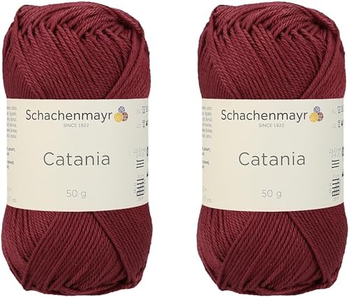 Schachenmayr Catania, Twins Burgundrot Handstrickgarne von Schachenmayr since 1822