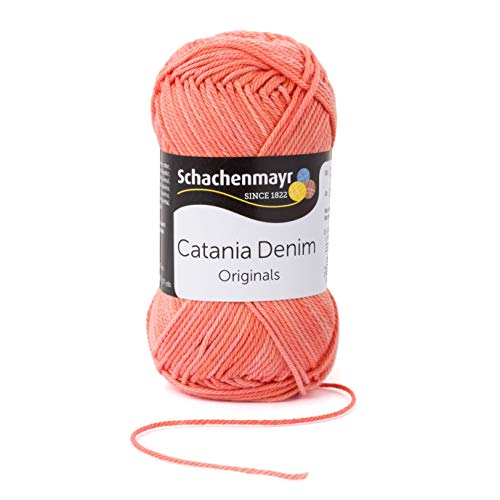 Schachenmayr Catania Denim 9807340-00124 mandarine Handstrickgarn, Häkelgarn, Baumwolle von Schachenmayr since 1822