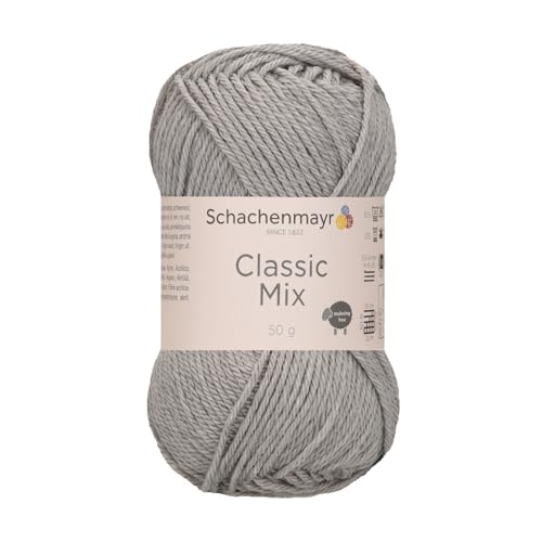 Schachenmayr Classic Mix - Farbe: Light Grey Meliert (00090) - 50 g/ca. 120 m Wolle von Schachenmayr since 1822