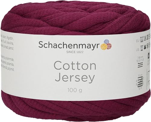 Schachenmayr Cotton Jersey, 100G Burgund Handstrickgarne von Schachenmayr since 1822