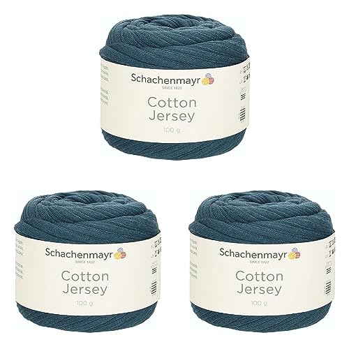 Schachenmayr Cotton Jersey, 100G navy Handstrickgarne (Packung mit 3) von Schachenmayr since 1822