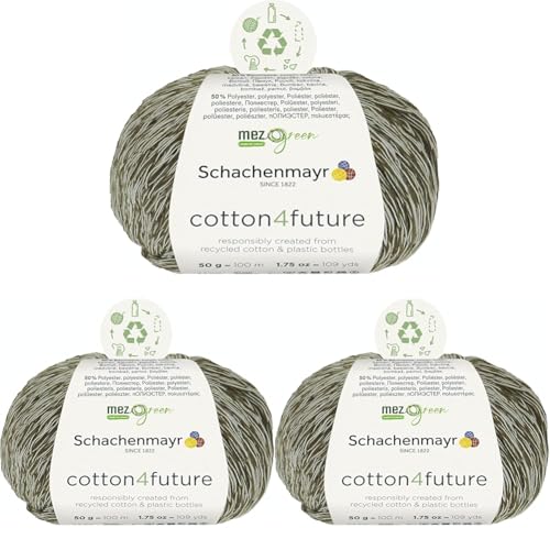 Schachenmayr Cotton4Future, 50G Avocado Handstrickgarne (Packung mit 3) von Schachenmayr since 1822