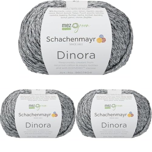 Schachenmayr Dinora, 50G grau Handstrickgarne (Packung mit 3) von Schachenmayr since 1822